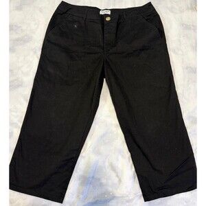 Sugar Magnolia Women’s Black Stretch Pants Petite Cropped Work Casual Size 12.